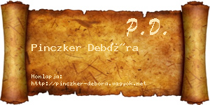 Pinczker Debóra névjegykártya